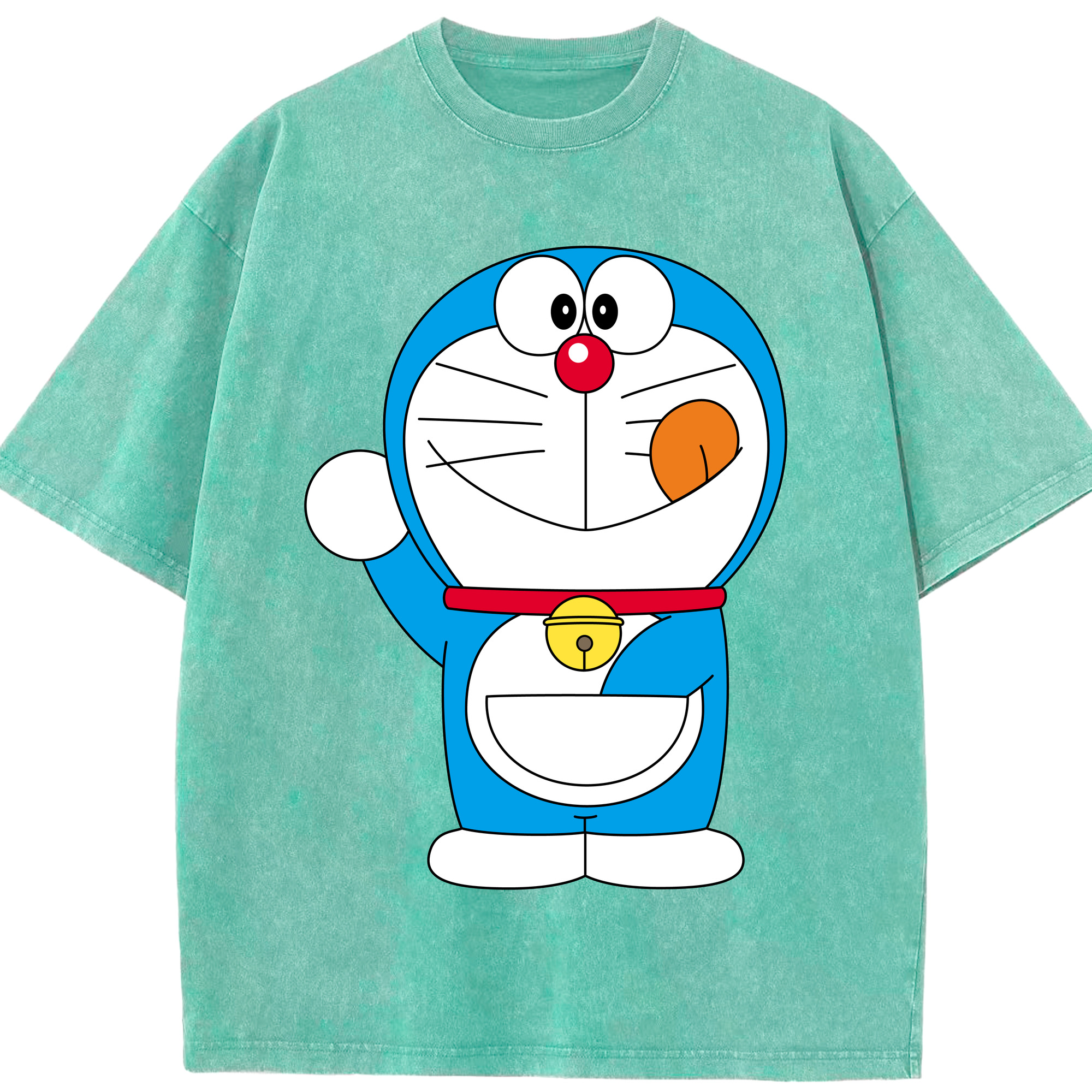 （画像用） ドラえもん Doraemon 綿100% ヴィンテージ風 半袖Tシャツ（フロントプリント）